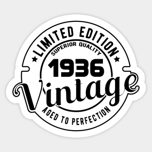 1936 VINTAGE - BIRTHDAY GIFT Sticker